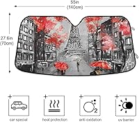Vista 4 de París Torre Eiffel Parabrisas Parabrisas Parasol Plegable Reflectante Parasol Bloquea los rayos UV
