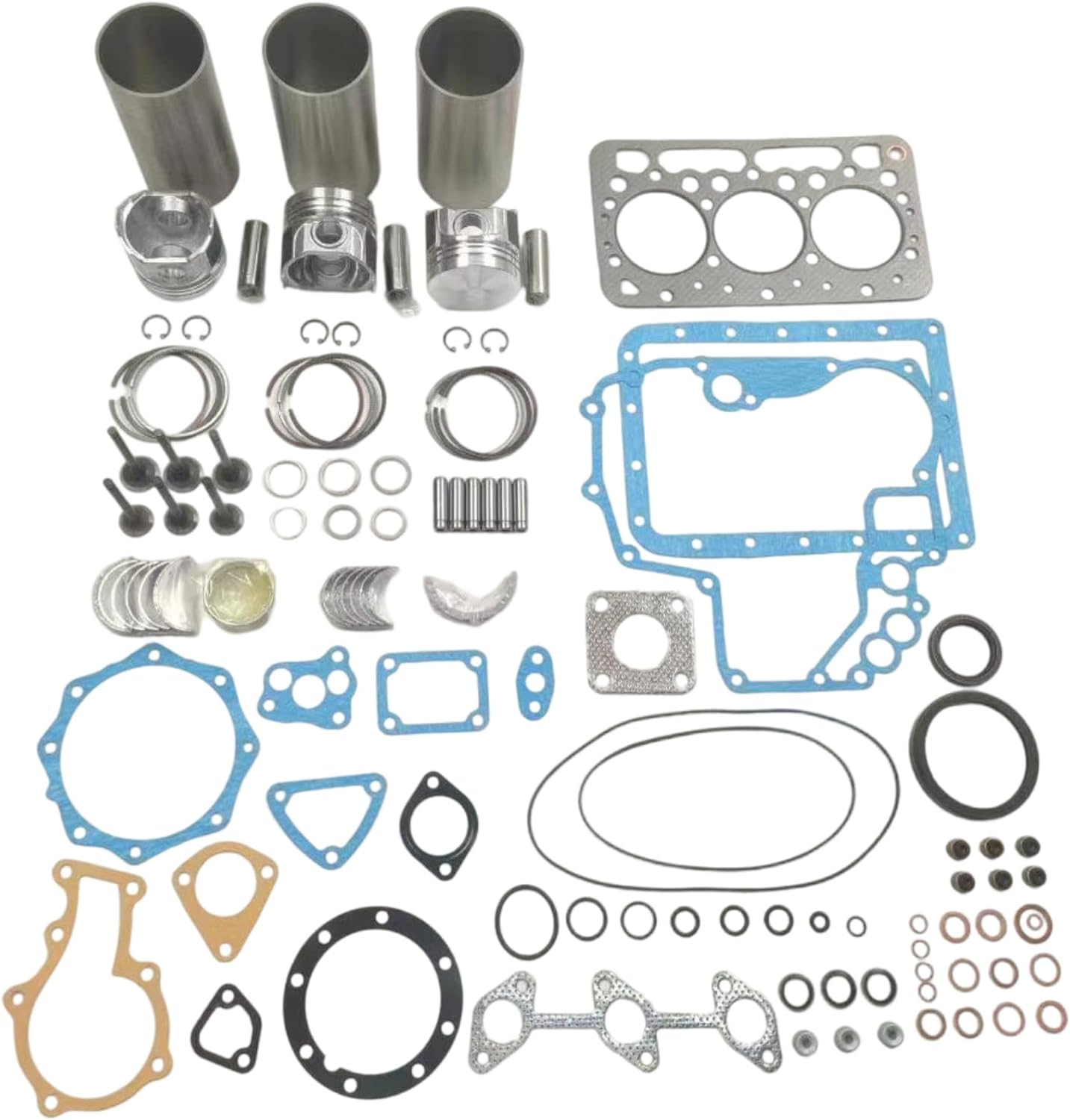 Overhaul Rebuild Kit for Kubota Engine D600 Tractor B7300HSD B7400HSD B7410D BX1800D BX1830D BX1850D