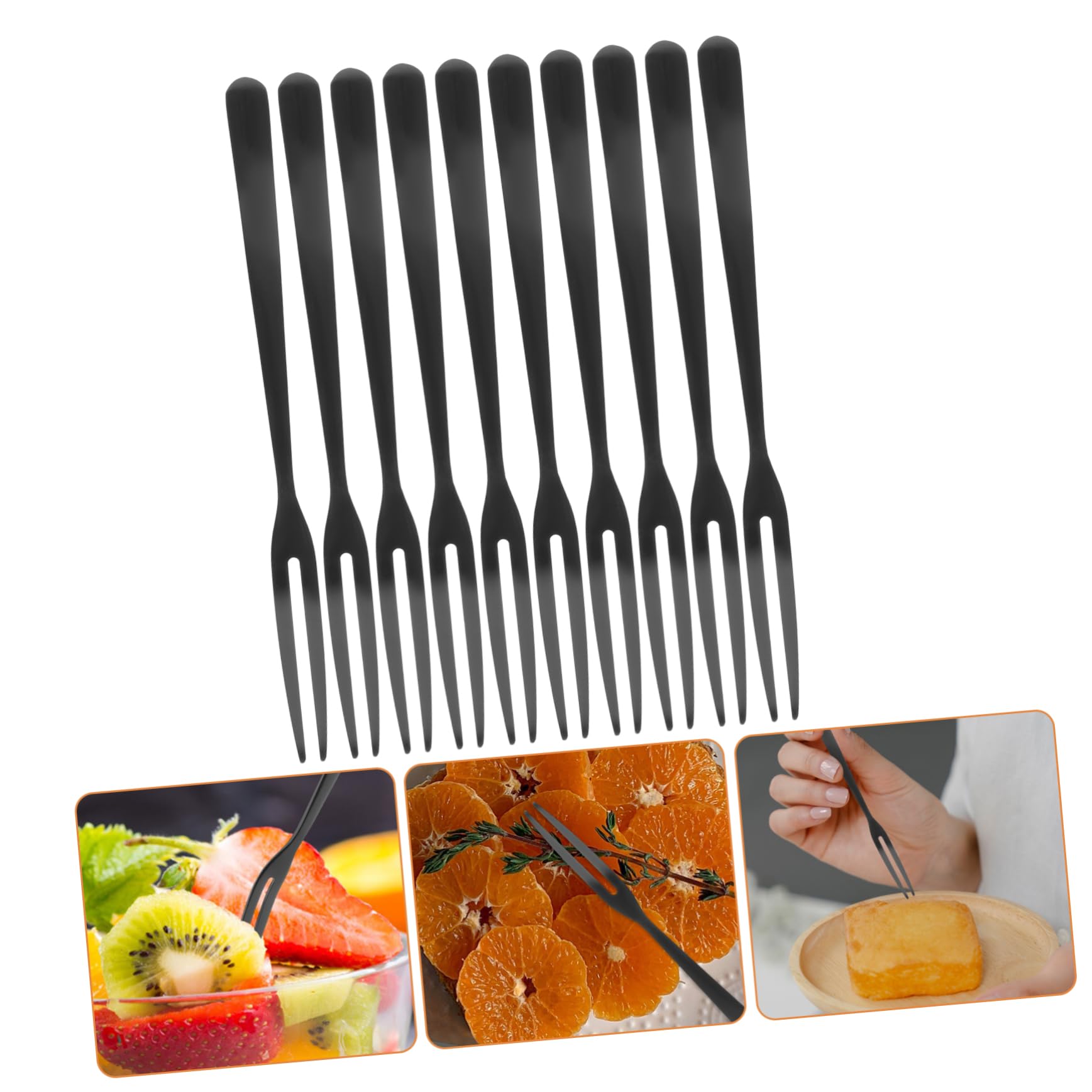 TOPBATHY 20 Piezas tenedores de frutas tenedor de postre de aperitivo tenedor de aceitunas tenedores acero inoxidable palillos de frutas reutilizables palillos de frutas de acero inoxidable