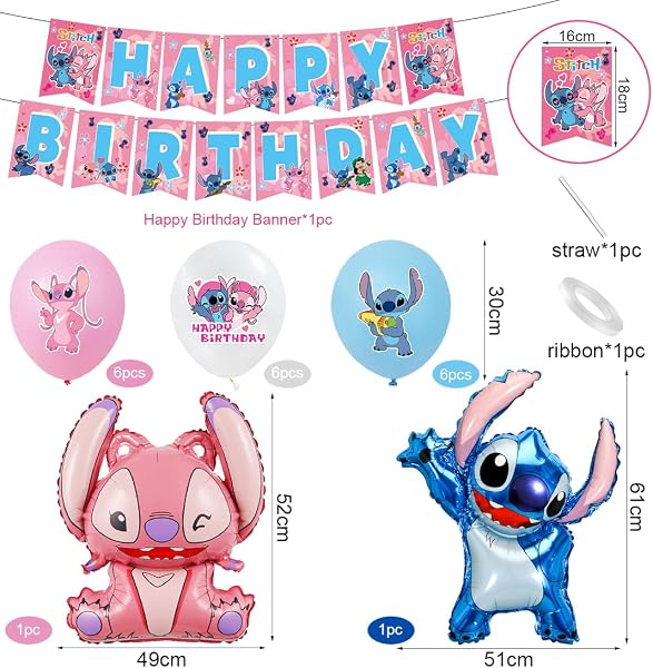 Lot de 53 ballons d'anniversaire roses - Décoration d'anniversaire - 18 ballons en latex moulé - Bannière Happy Birthday - Kit d'anniversaire - 2