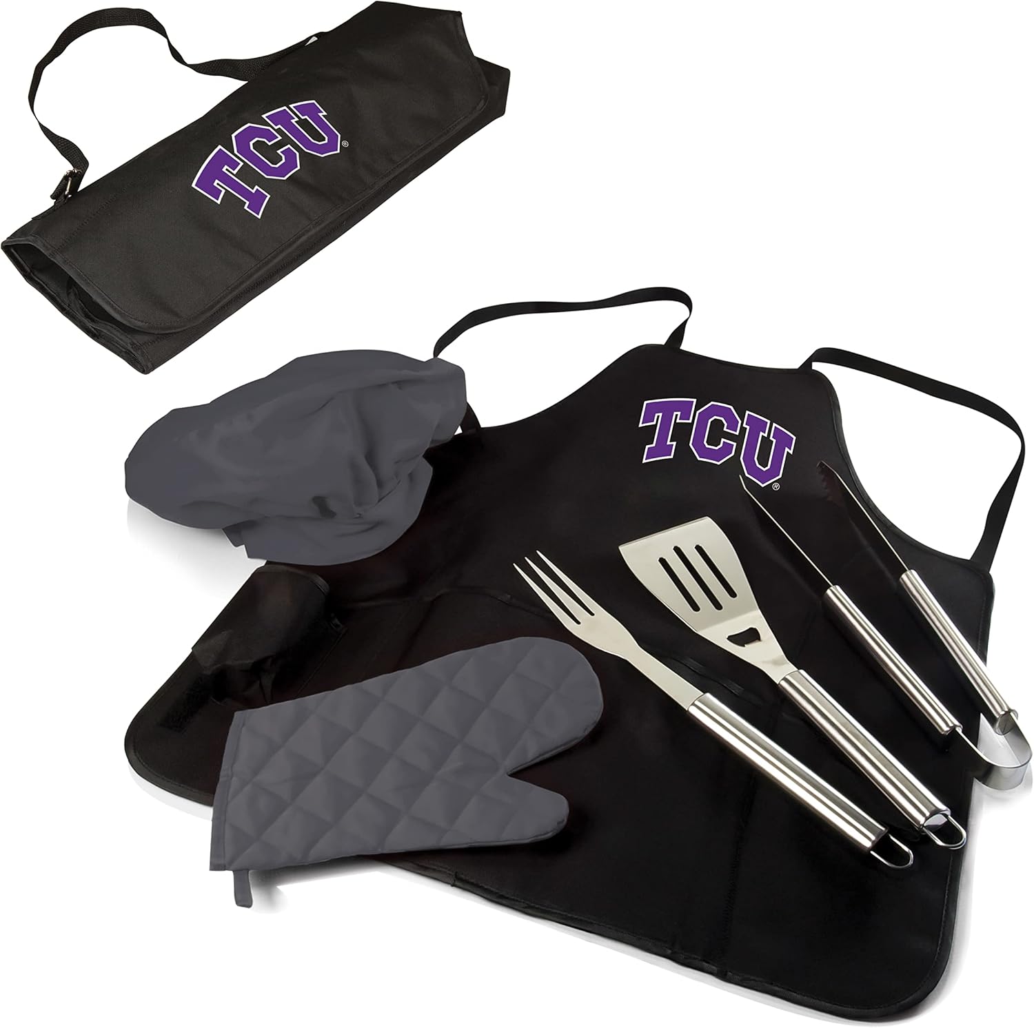 PICNIC TIME NCAA unisex-adult Ncaa Bbq Apron Tote Pro Grill Set
