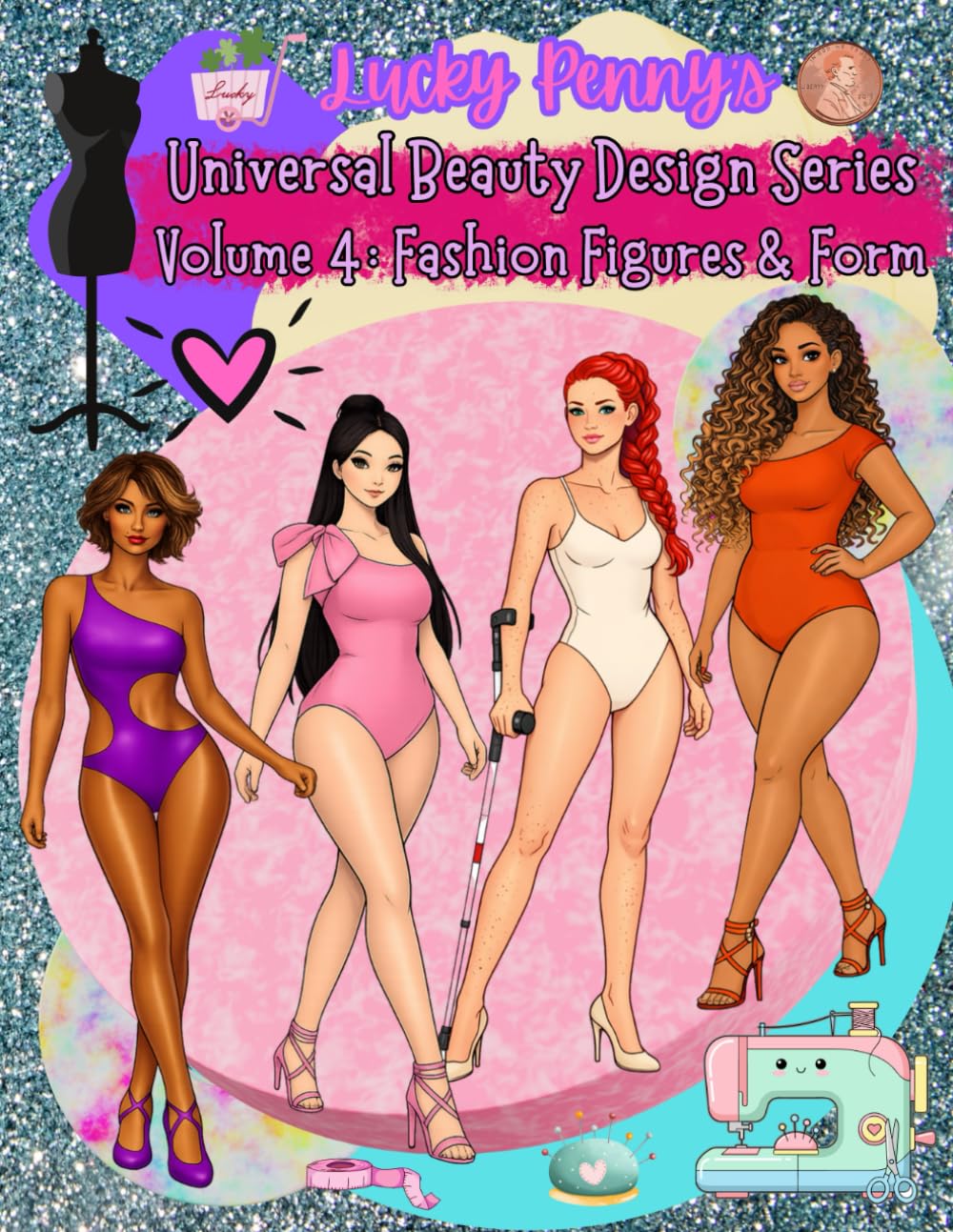 Lucky Penny’s Universal Beauty Design Series – Volume 4: Fashion Figures & Form An Inclusive Fashion Figure Coloring, Styling & Design Practice ... Workbook Celebrating Style in Every Shape