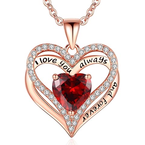 S925 Sterling Silver Necklace for Women, Wife Jewelry Rose Gold, Mom Birthday Valen...
