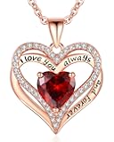 S925 Sterling Silver Necklace for Women, Wife Jewelry Rose Gold, Mom Birthday Valentines Mothers Day Gifts, Girlfriend Necklaces, Daughter Heart Jewel, Anniversary for Her