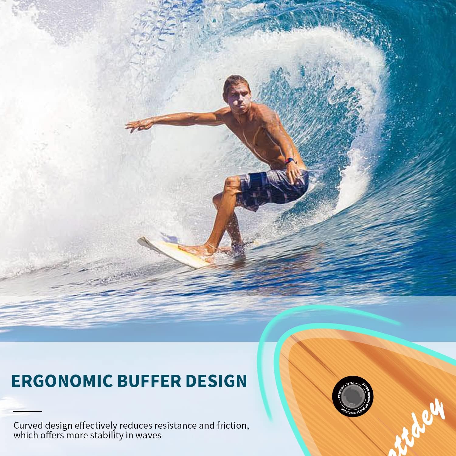 Dattdey Inflatable Paddle Board - Stand Up Paddle Board Inflatable,Paddleboard Inflatable with Sup Paddle Board Accessories (Black) : Sports & Outdoors