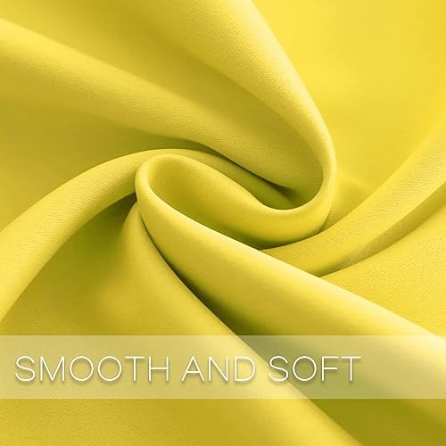 Miniatura 7 de Cortinas amarillas de 72 pulgadas de ancho por 84 pulgadas de largo para dormitorio  Cortinas de oscurecimiento de habitación extra anchas con