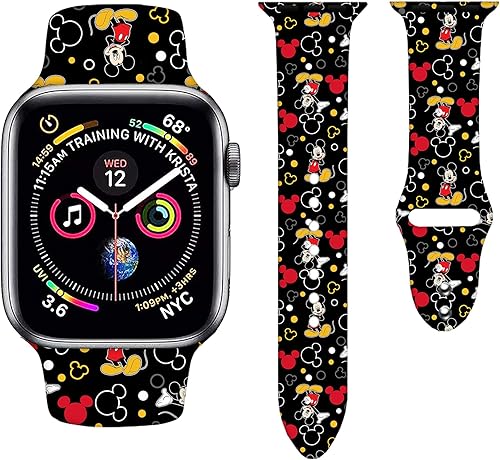 Correa deportiva de dibujos animados compatible con Apple Watch Band de 1.496 pulgadas, 1.575 pulgadas, 1.614 pulgadas, 1.654 pulgadas, 1.732 disponible en Yaxa Peru