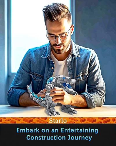 Miniatura 6 de Starlo Juego de construcción de monstruos, juguetes de construcción de dinosaurios, idea de regalo para adultos y mayores de 14 a 15 adolescentes,