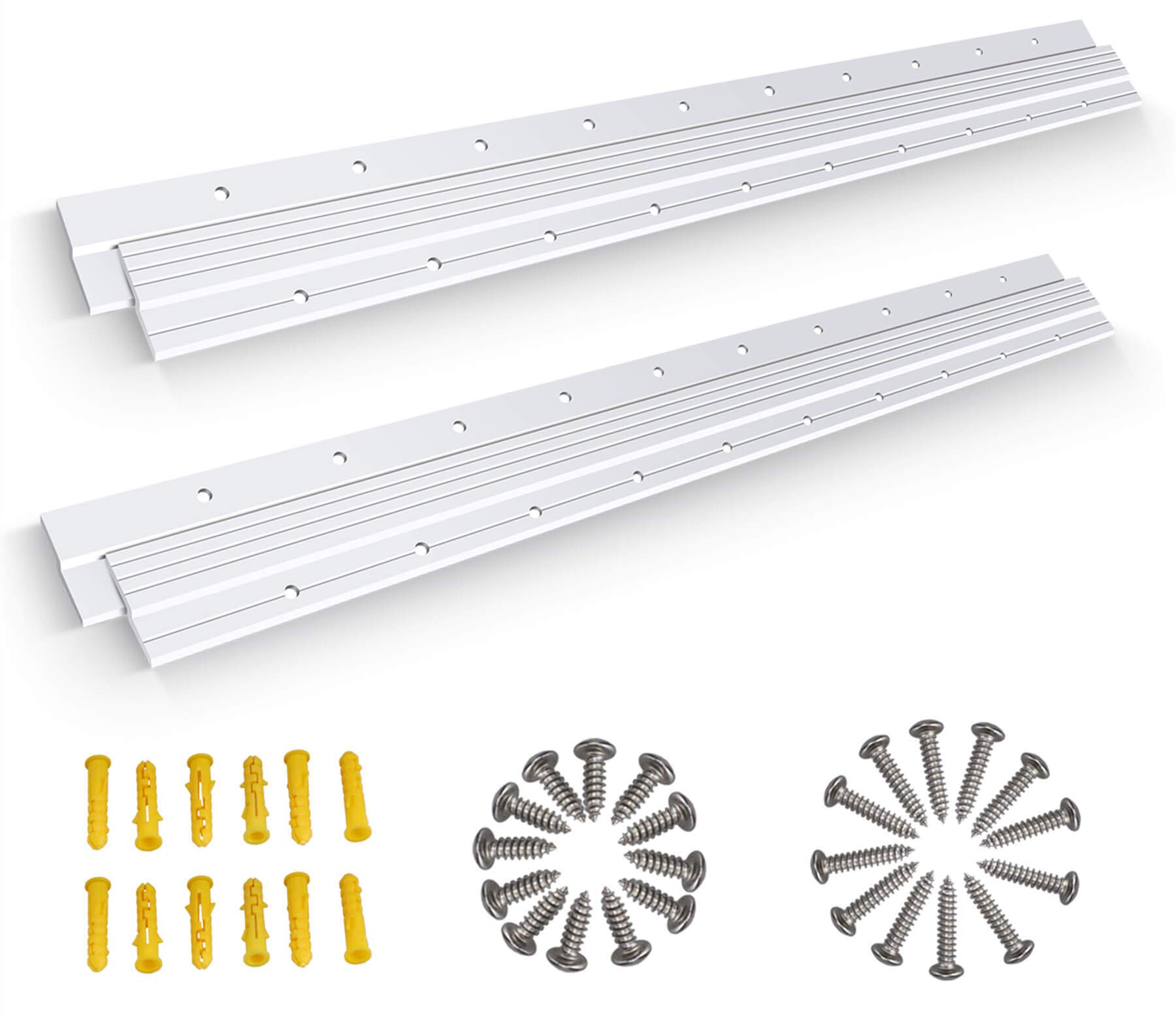 (41 inch) French Cleat, 2 Pairs Heavy Duty Aluminum Z Clips/Bar Hanger Interlocking Wall Mounting Bracket Hardware Kit for Hanging Mirrors, Picture, Shelf, Headboard, Cabinet, Whiteboard, Art, Frames