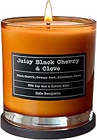 Vista 12 de Mecha de madera, 100% soja, altamente perfumada, vertida a mano, 8 onzas (lavanda ámbar)