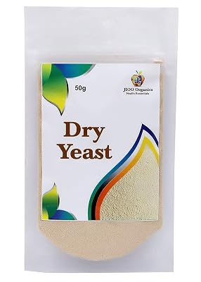 Jioo Organics Instant Active Dry Yeast 50g - Ideal for Professional Bread & Pizza Making - Baking Perfection with Instan