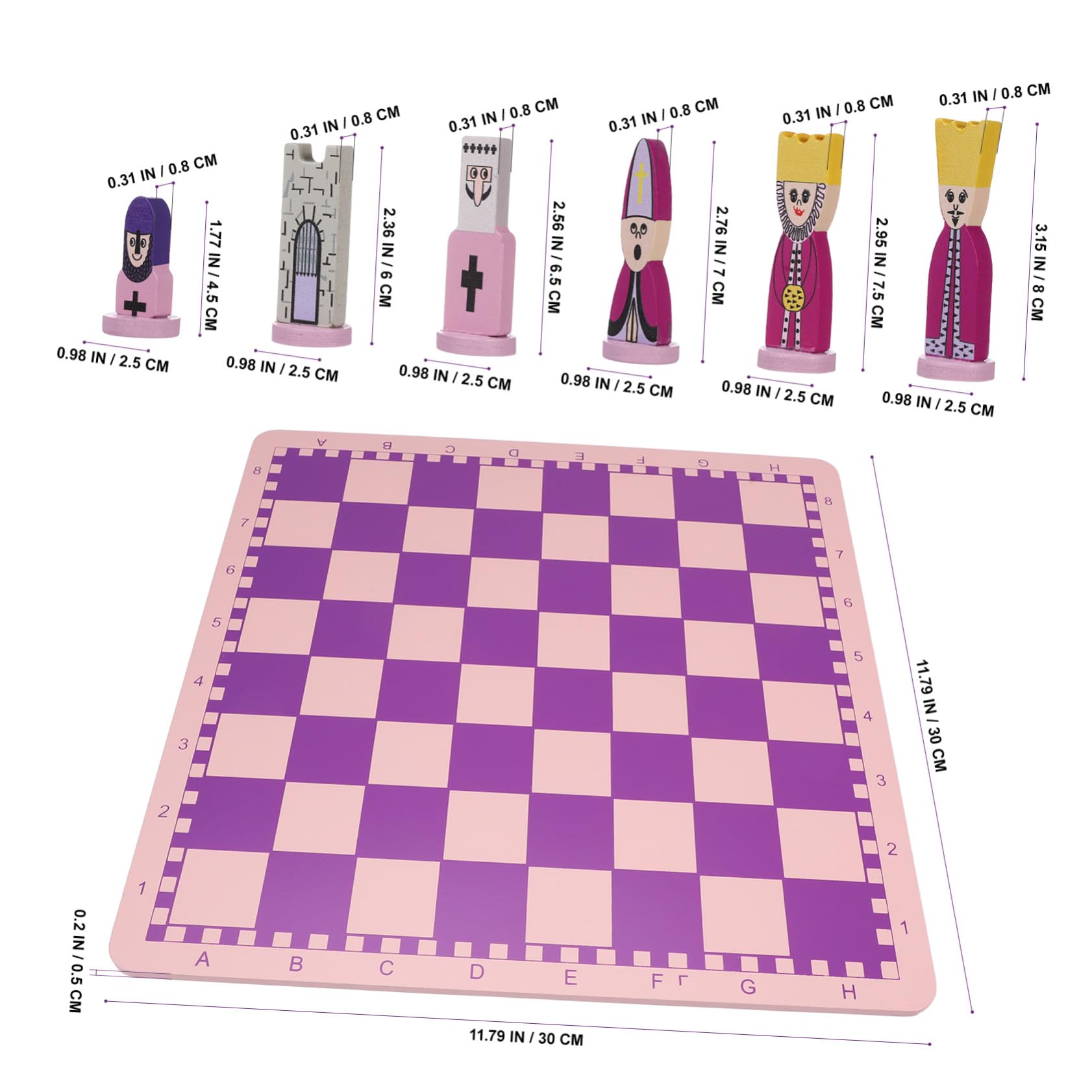 Set di Scacchi da Viaggio Pieghevole per Bambini e Adulti, Giocattolo Educativo con Scacchiera Cartoon Portatile, Sviluppo Capacità Cognitive e Coordinazione Occhio-mano
