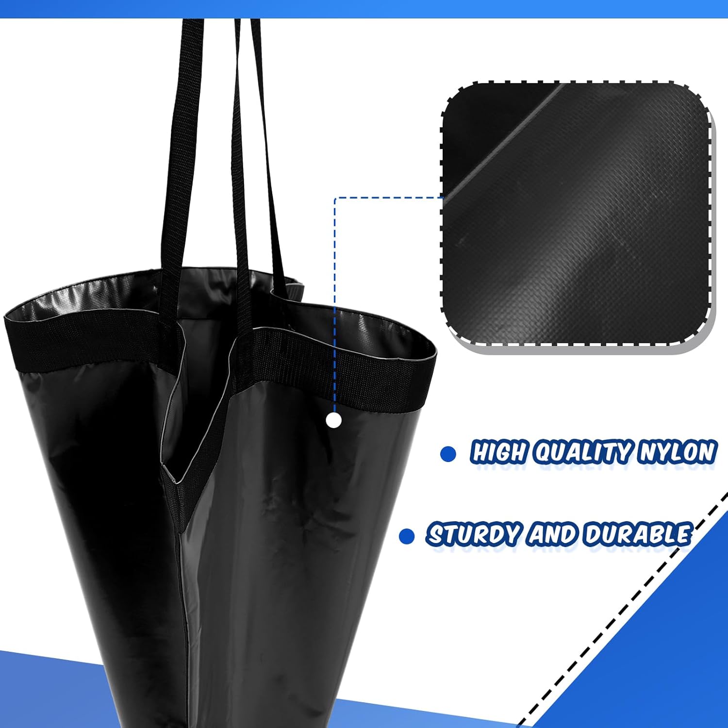 Tandefio Marine Boat Parachute Sea Anchor Drift Sock for Fishing Boat 250d Nylon Trolling Fishing Drogue for Inflatable Sail Drift Anchor for Kayak Pontoon