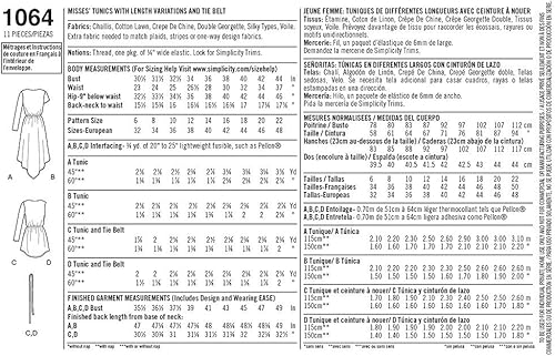 Miniatura 3 de Simplicity 1064 - Patrón de costura para mujer, tallas 14-22