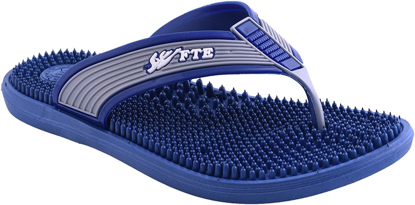 Ramdev Acupressure Product Unisex Rubber Blue Slipper for Pain Relief - 7