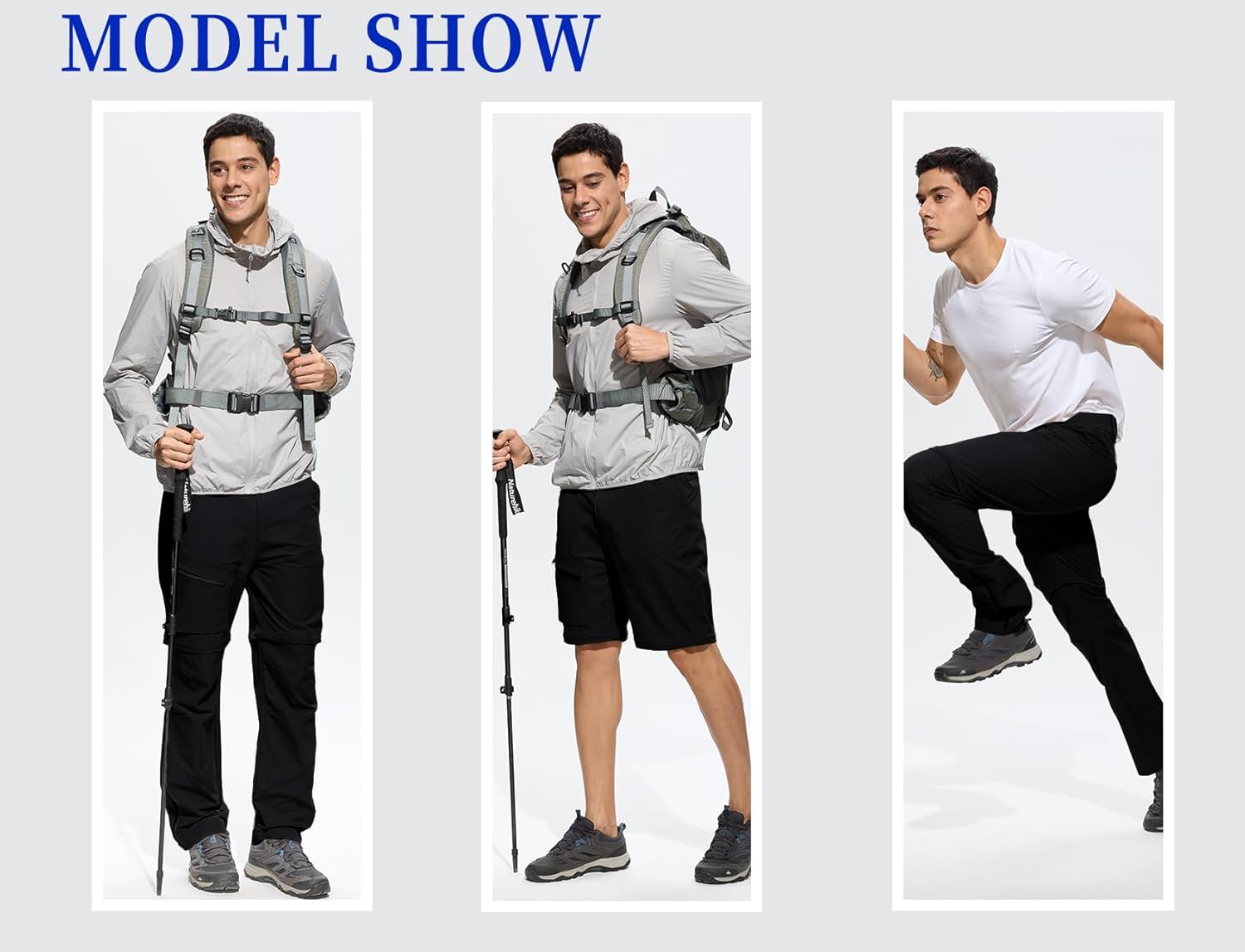 Men's Hiking Pants Convertible Cargo Pants Waterproof Lightweight Quick Dry Zip Off 4 Pockets Fishing Travel Pant - Image 6