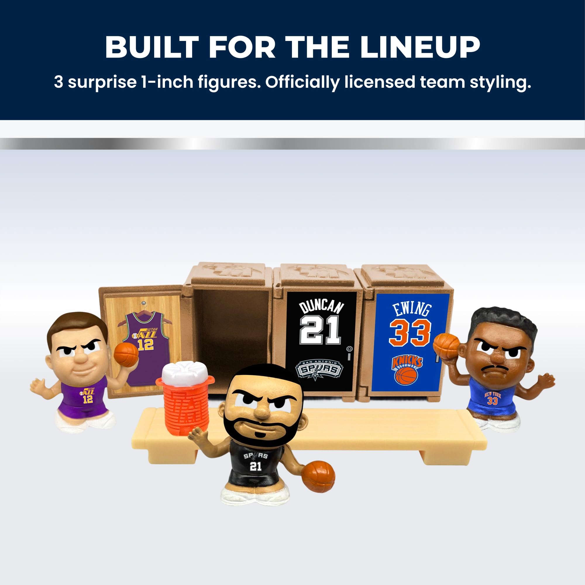 Amazon.com : TeenyMates NBA Basketball Action Figures Locker Room