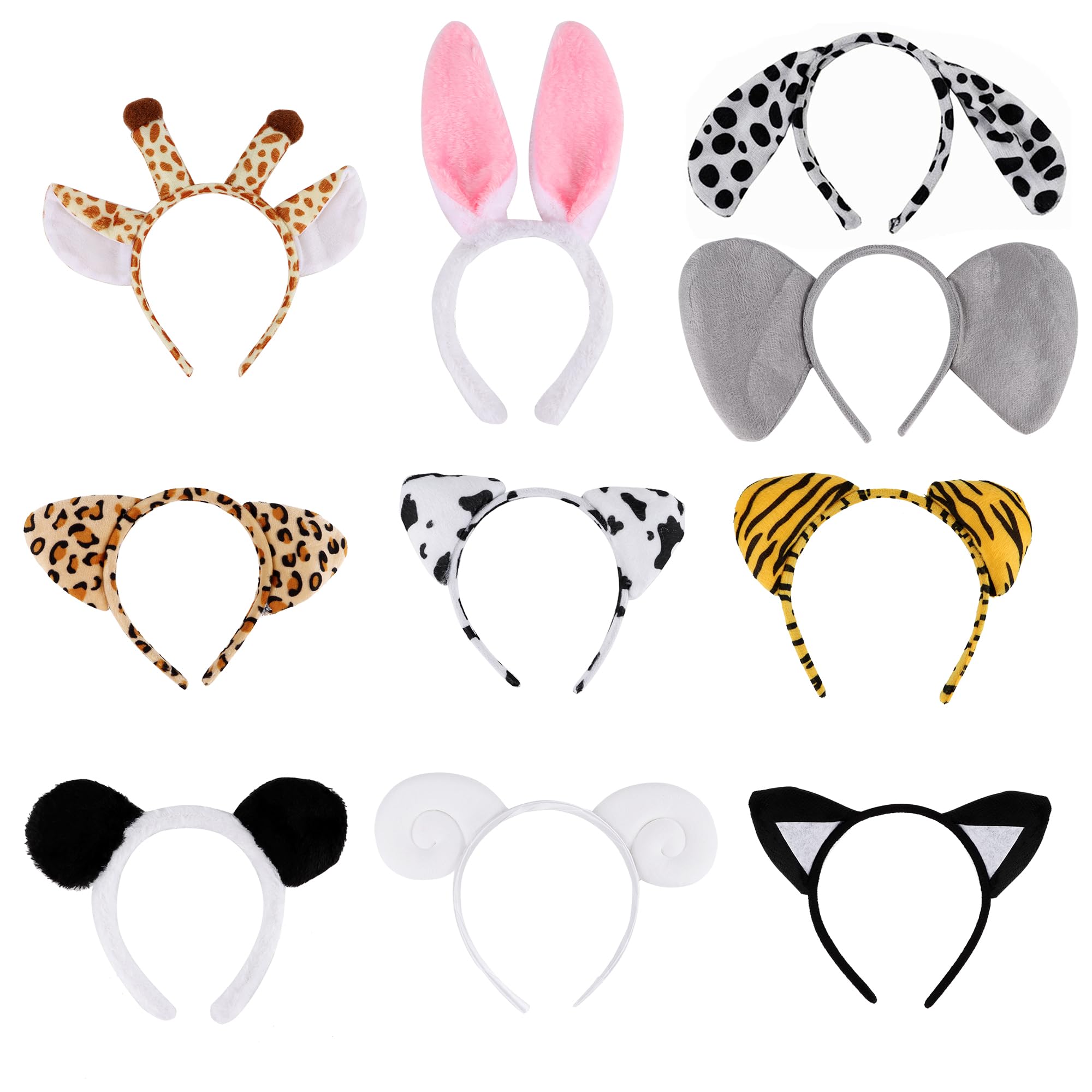 Vamei Oreille Animaux Bandeau Animaux Costume Serre Tete Animaux Or Bandeau Animaux Girafe Tigre Leopard Chien Zebre Ele Am