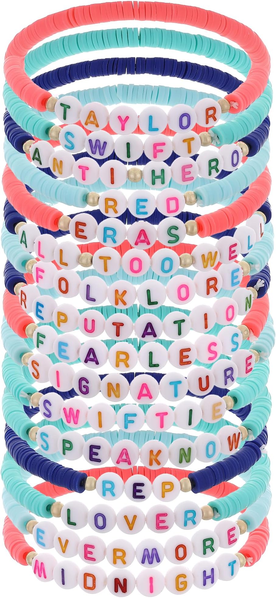 Cooluckday16 Pairs Taylor Bracelets Singer Inspired Friendship Bracelet Set for Women Lover Gifts TS Music Bracelet Jewelry Gifts for Swiftie Fans