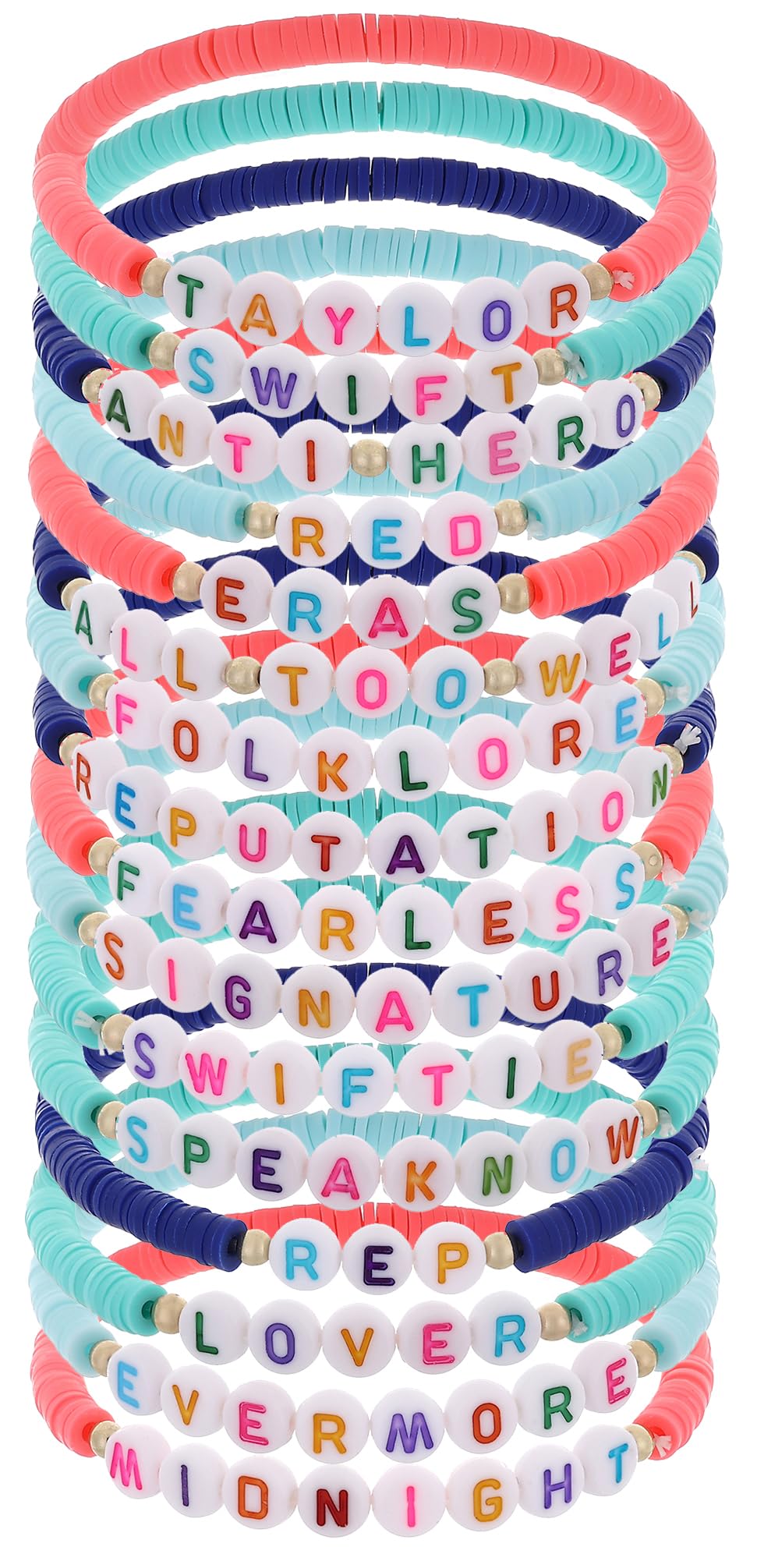 Cooluckday16 Pairs Taylor Bracelets Singer Inspired Friendship Bracelet Set for Women Lover Gifts TS Music Bracelet Jewelry Gifts for Swiftie Fans