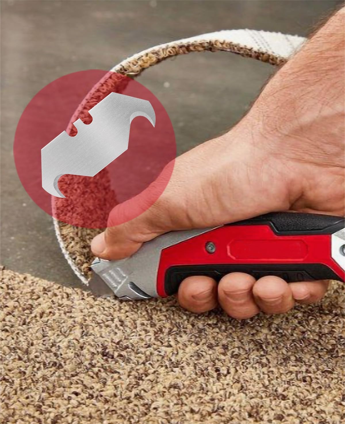 Hook Blade Utility Knife Hooked Razor Blades - Two Packs of 10 Each Super Sharp Refill Blades in Convenient Storage Box - Heavy Duty SK5 Replacement Blades for Carpet, Roofing Blade Knife, Box Cutter