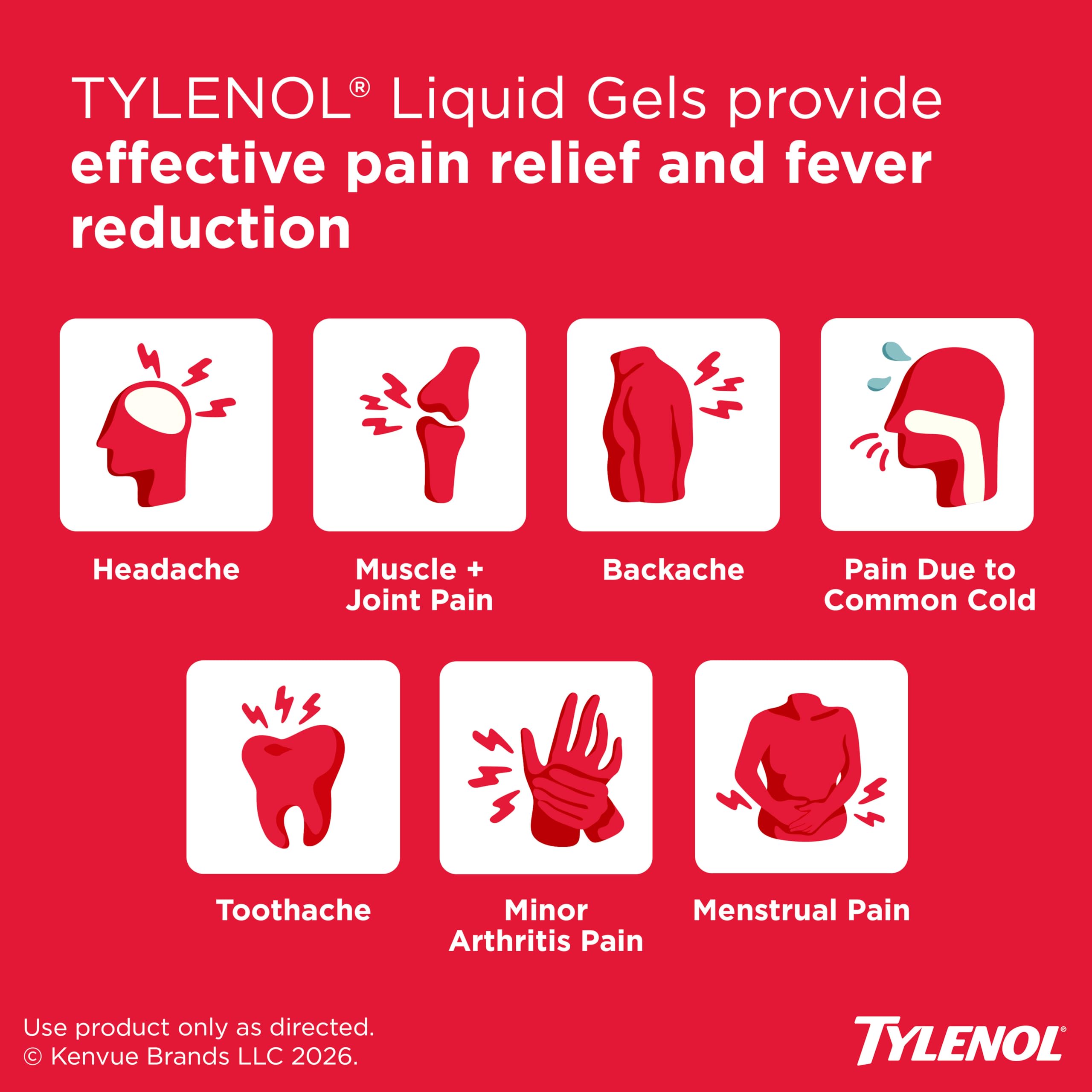 Tylenol Extra Strength Liquid Gels, 500mg Acetaminophen, 2 x 75 ct — Amazon image 2