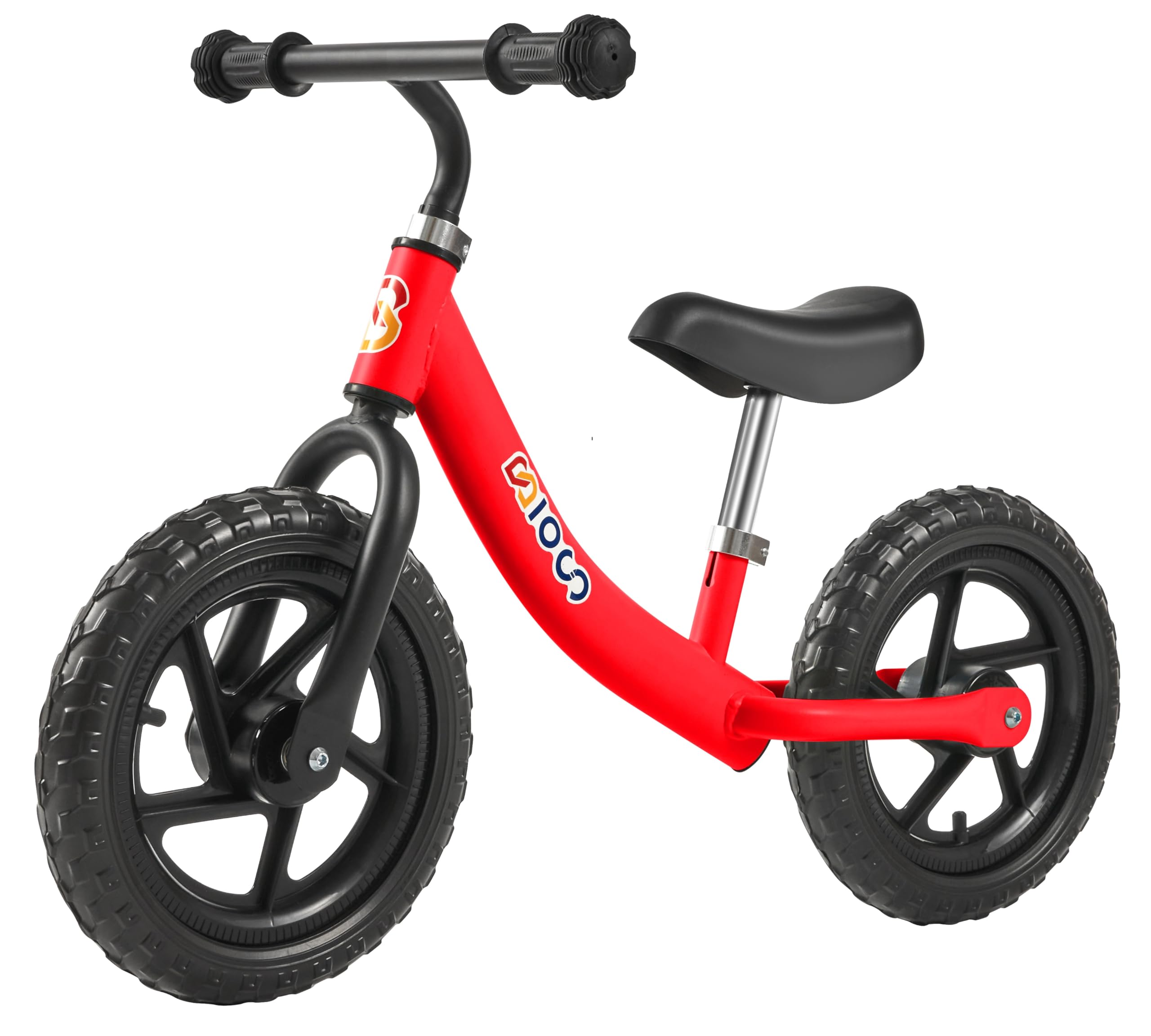 Balance Bike for 3,4,5,6,7 Years Old Kids Indoor/Outdoor Toys, 12 Inch Toddler Balance Bike, No Pedal Training Children Bicycle Sport Bike with Adjustable Seat Height and Airless Tir