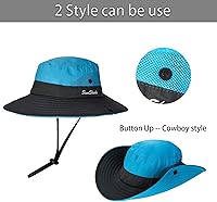 Vista 37 de Sombrero de sol de verano para mujer, cola de caballo – Protección UV de malla de ala ancha plegable con agujero para cola de caballo Beige
