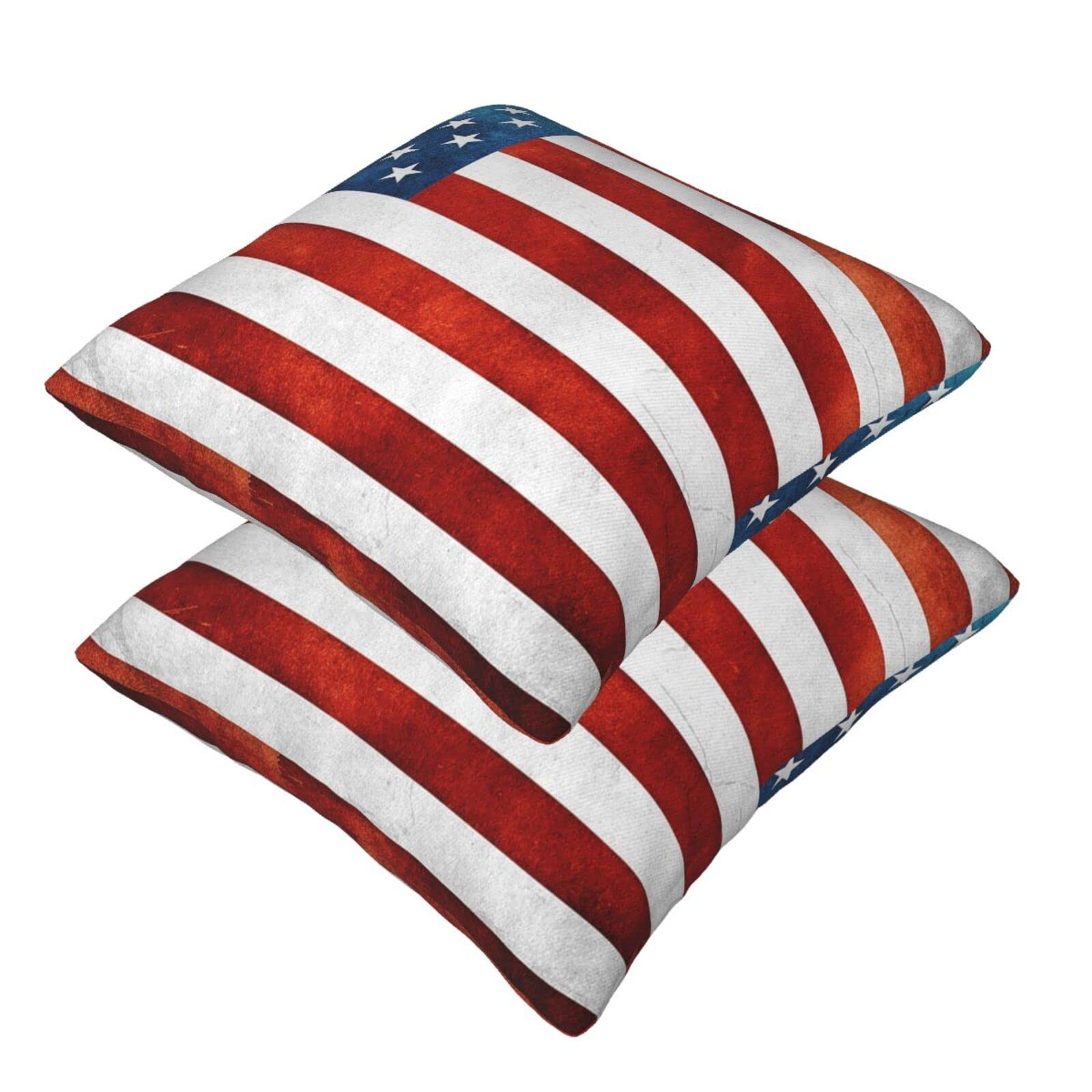 Patriotischer Kissenbezug Mit US-Flagge – Aus Baumwollleinen, 30,5 X 50,8 Cm, Für Sofa, Bett & Auto