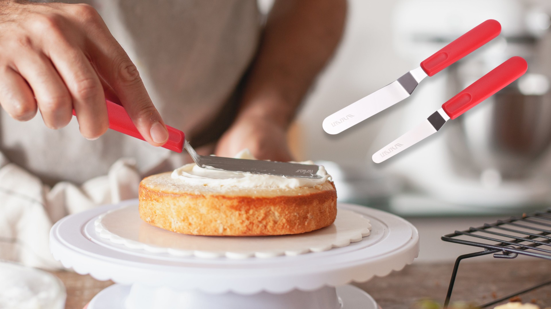 Set 3 Spatole Per Glassa In Acciaio Inox - Coltelli Offset Per Decorare Torte, Biscotti - Foto 4