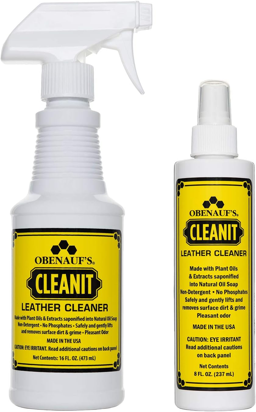 Obenauf's Cleanit Leather Cleaner - Natural Plant Oil Leather Cleaner for Boots, Furniture and Car Interior - Safe and Gentle Non-Detergent Oil Liquid Soap - Ready-to-use 8oz Spray Bottle - Image 4