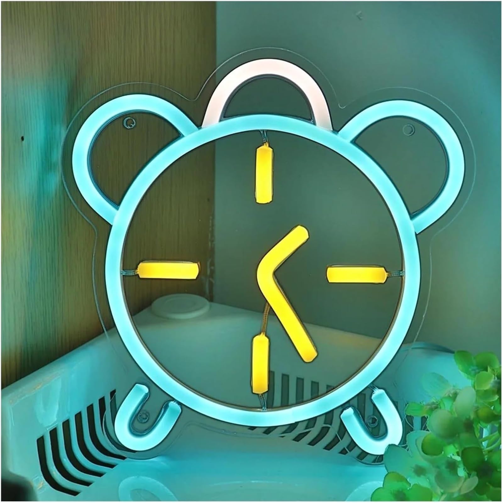 Générique lumière décorative Pour lampe au néon, emprunt de mot Horloge pour enseigne au néon