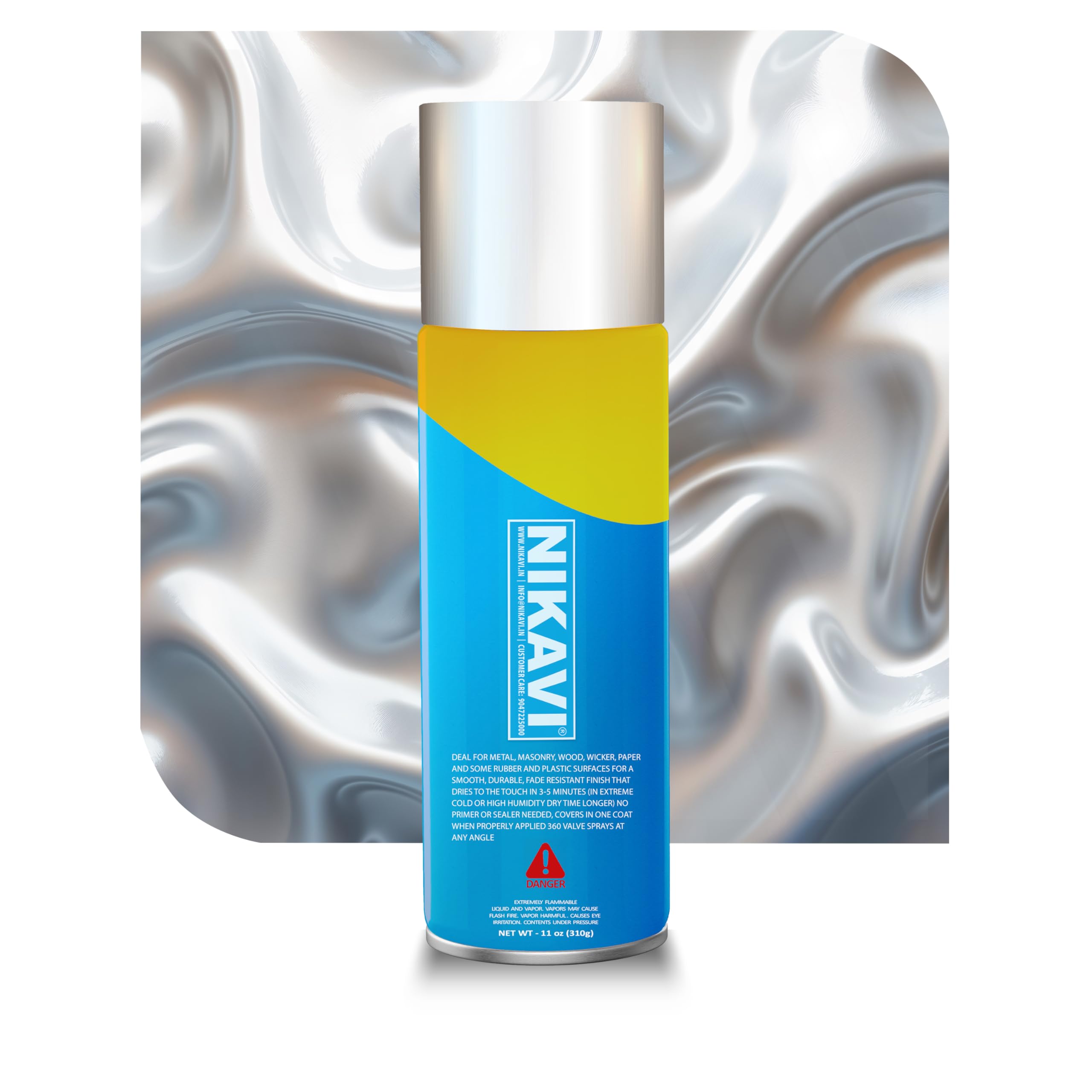 NIKAVI SP5 Multipurpose Spray Paint (400 ML, Bright Chrome) (Pack of 1)-image-28