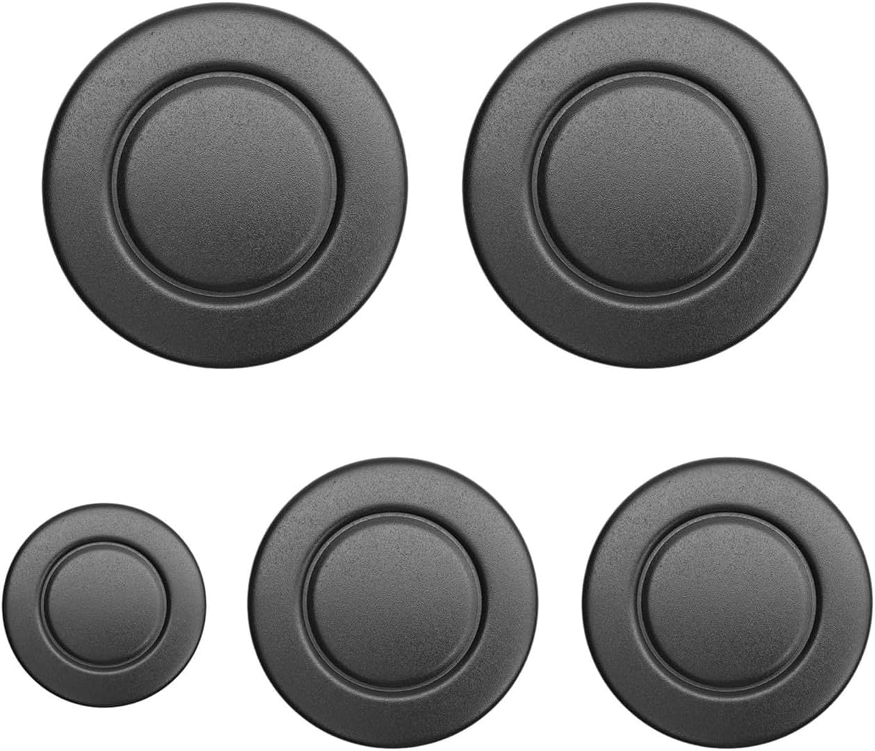 W10832694 Stove Burner Caps Replacement for Whirlpool Surface Burner Cap Stove Cooktop Set of 5, Compatible with W10597133 AP5988633 PS11727796 4363154