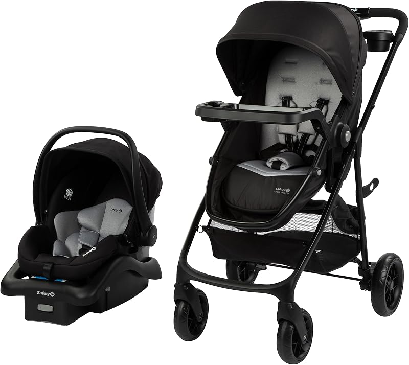Grow and Go Flex 8-in-1 Car Seat Stroller Combo, Baby Stroller Travel Systems for Infants 4-30 lbs, Stroller and Carseat Combo Set, Foundry