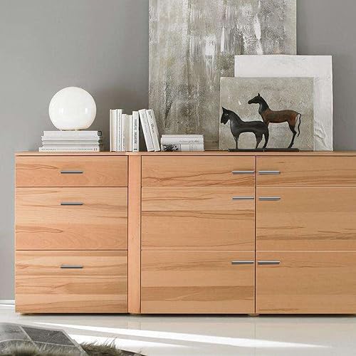 Miniatura 7 de Manijas de acero inoxidable para gabinetes de cocina, 30 unidades, acabado de níquel satinado, barra tubo en T hueca, cajón de muebles de cocina