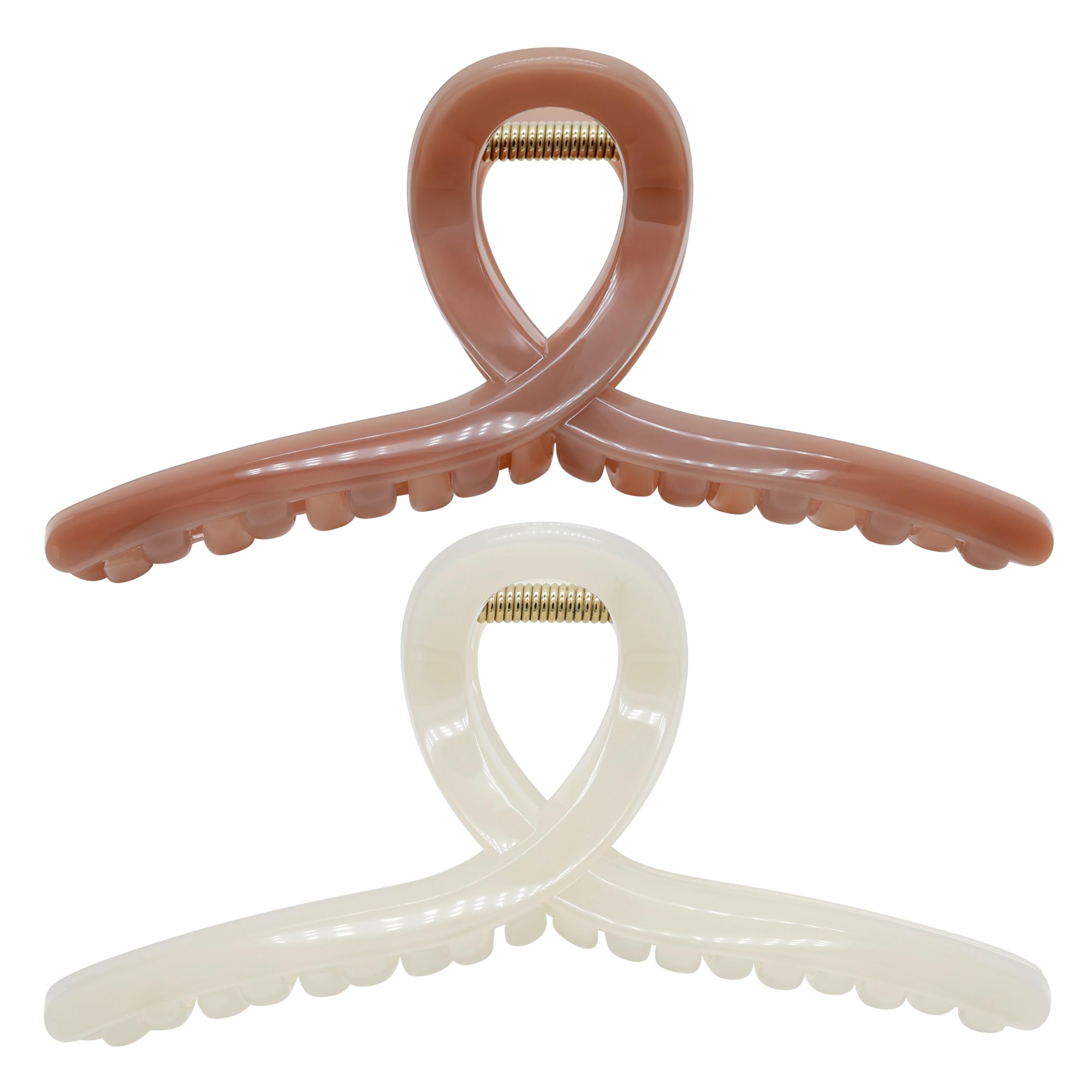 Extra Large Claw Clips for Thick Hair and Long Hair, 2 Pack XXl Jumbo Claw clips, Oversized Matte Non-slip Butterfly Hair Clips for Women, Big Strong