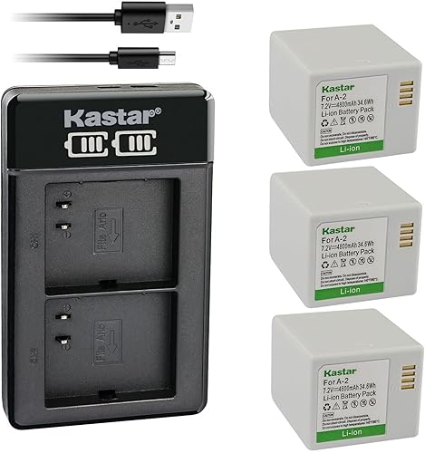 Kastar - Batería de repuesto para cámara móvil Arlo A-2 A2, VMA4400C, VMA4410, VMA4410-10000S, VML4030, VML4430, 308-10030-01, 308-10032-01, Arlo Go