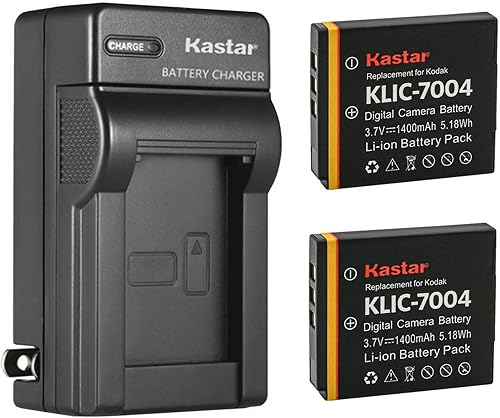 Miniatura 5 de Kastar KLIC-7004 - Cargador de batería de pared para Kodak KLIC-7004 K7004, cargador Kodak K7700, Kodak Zi8, EasyShare V1233, EasyShare V1253,
