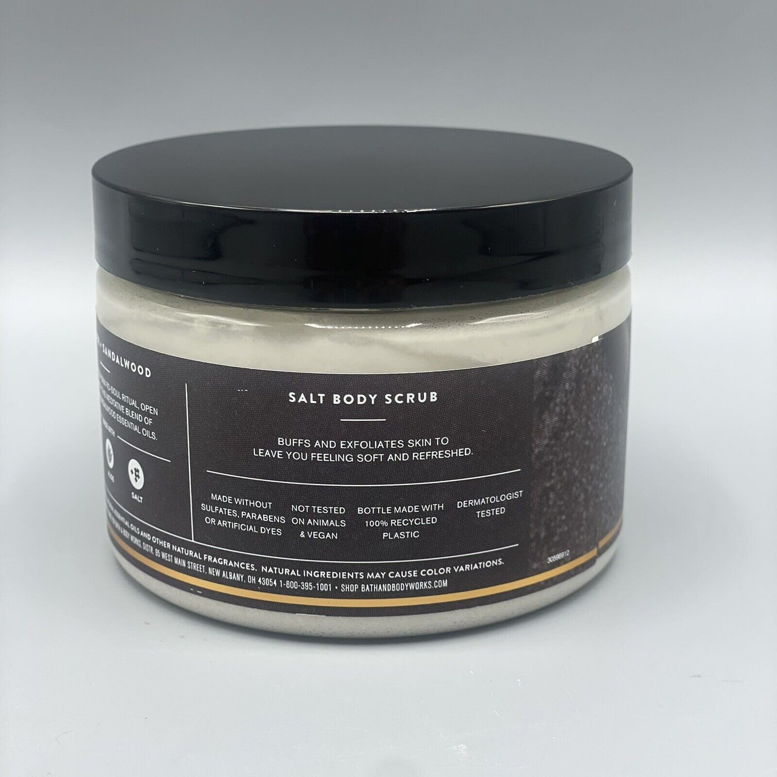 Aromatherapy OPEN YOUR MIND Lavender Sandalwood Salt Body Scrub bath body 17 oz