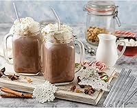 Vista 7 de Weysat 100 popotes de vidrio reutilizables a granel para beber batidos de vidrio para tazas, cerveza, jugo, cócteles, batidos, bares, cafeterías