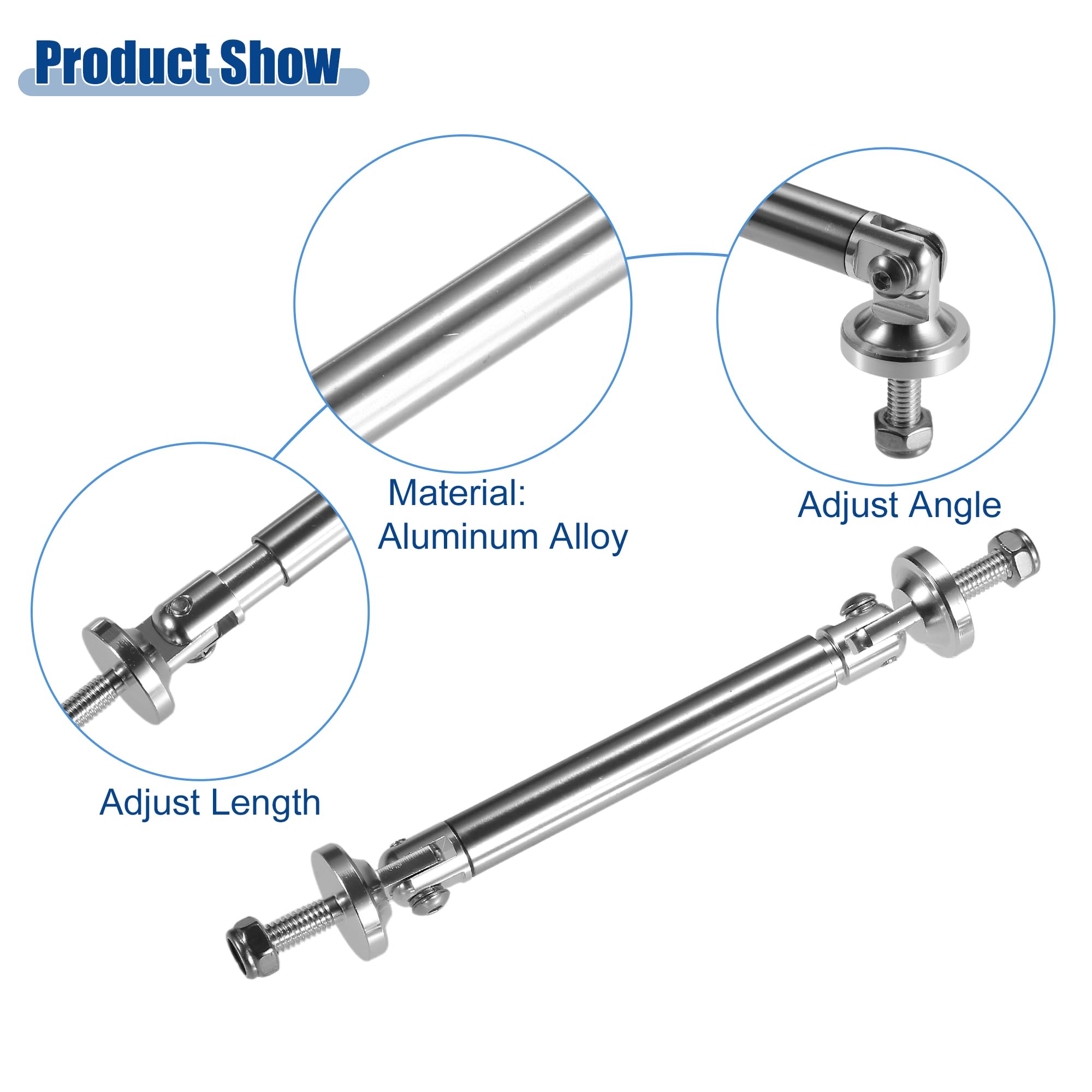 Bumper Lip Struts 100mm Universal Splitter Support Rods - Adjustable ...
