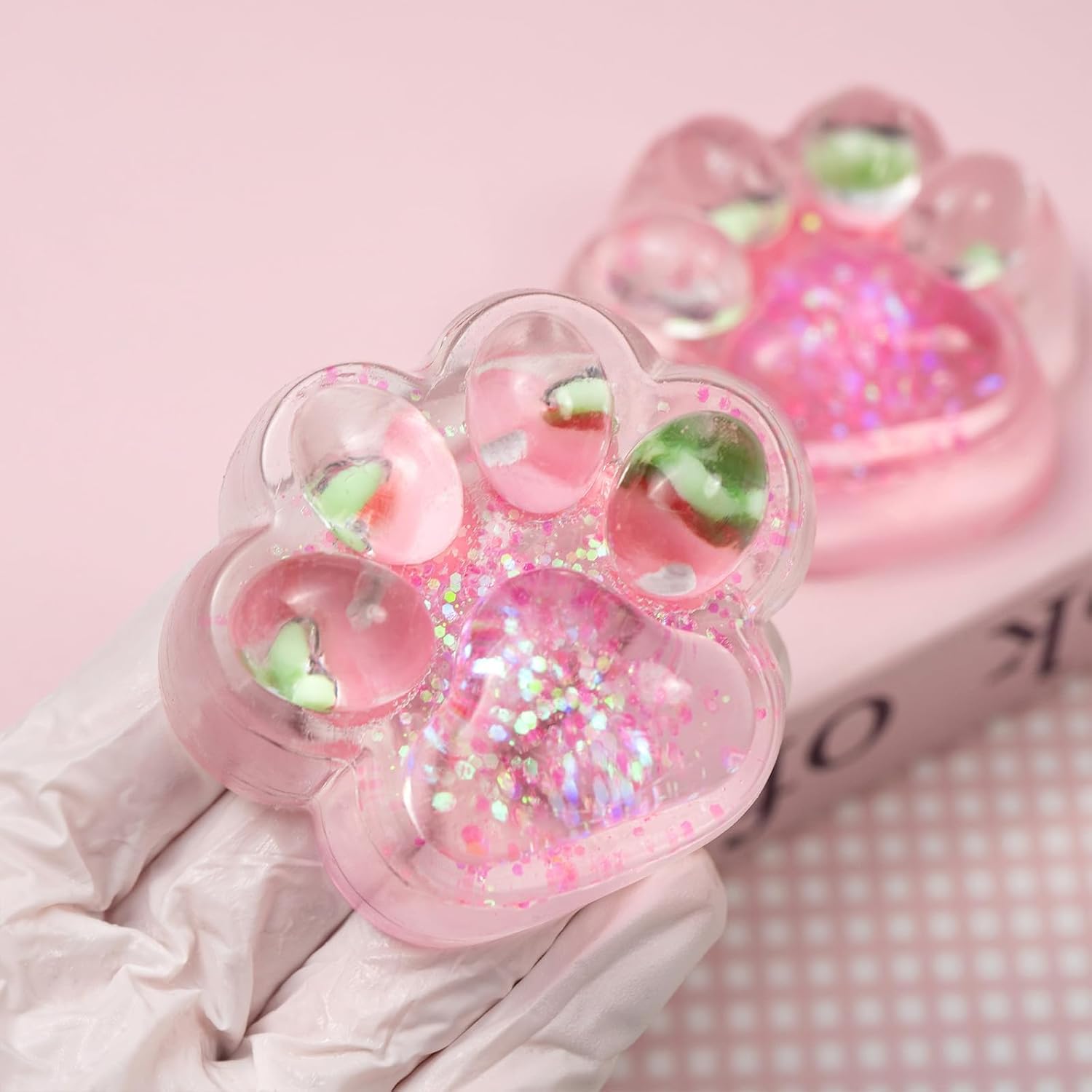 5Pcs Taba Squishy Cat Paw Squeeze Toys | 2.75in Upgraded TPR Slow Rebound Stress Relief Fidget Toys for Kids & Adults, Party Favors, Easter Basket Stuffers, Christmas Stocking Stuffers