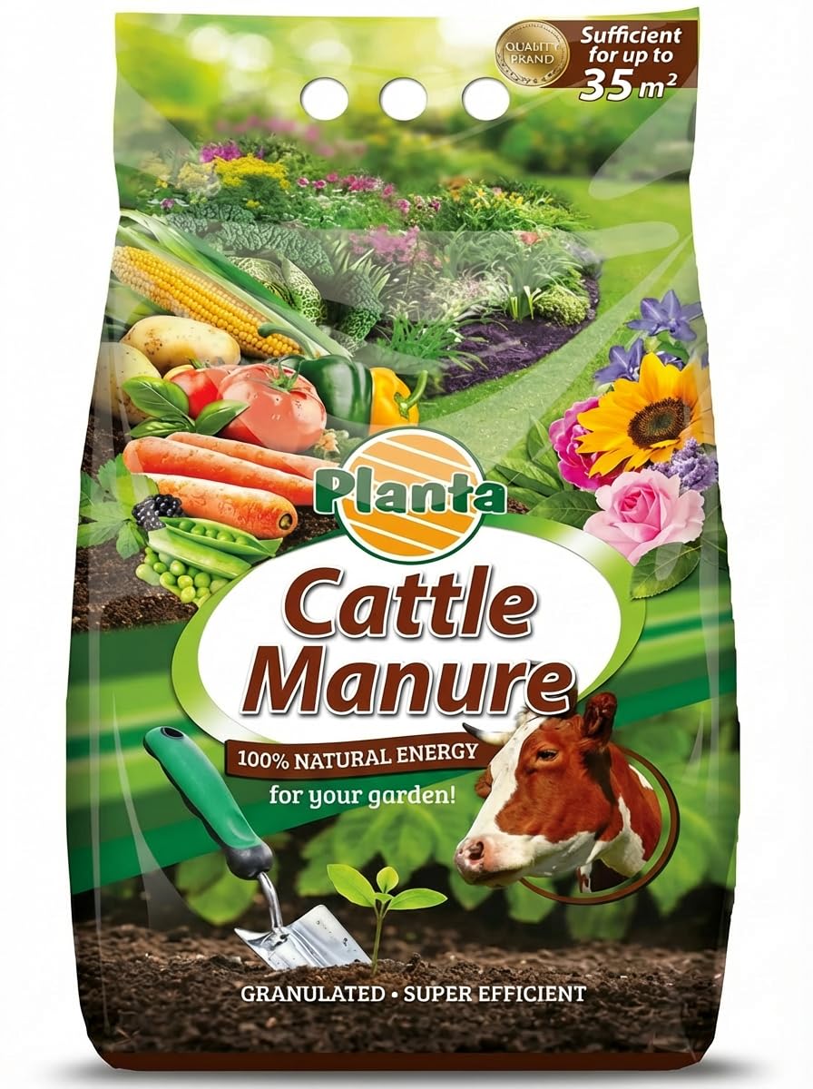 Cow Manure Pellets 5L/10L - Natural Fertilizer & Soil Enricher for Garden Plants (10L BAG)