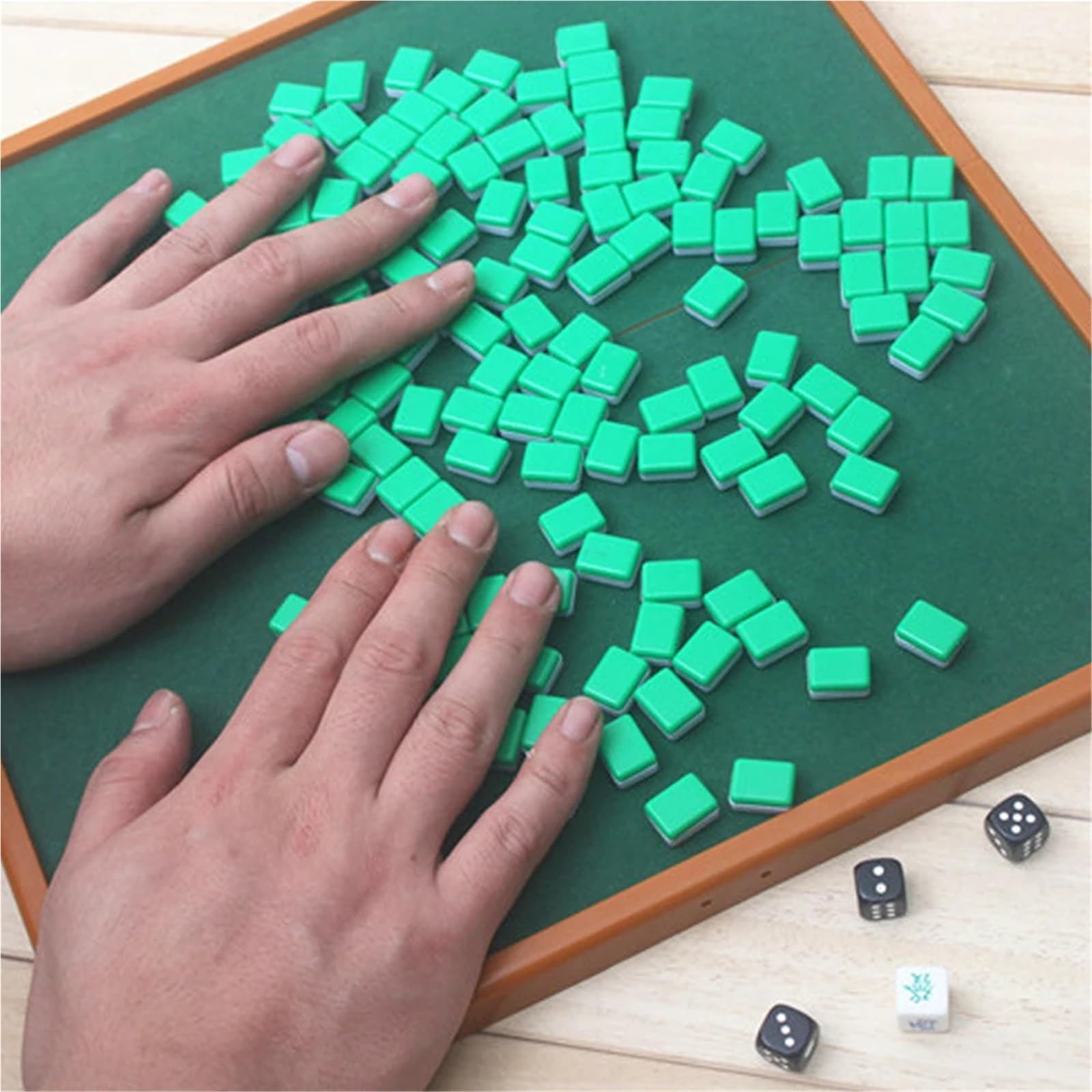 Tavolo da mahjong pieghevole Mini tavolo Mahjong pieghevole Set di gioco Mah Jong portatile for viaggi, tempo libero, intrattenimento al chiuso