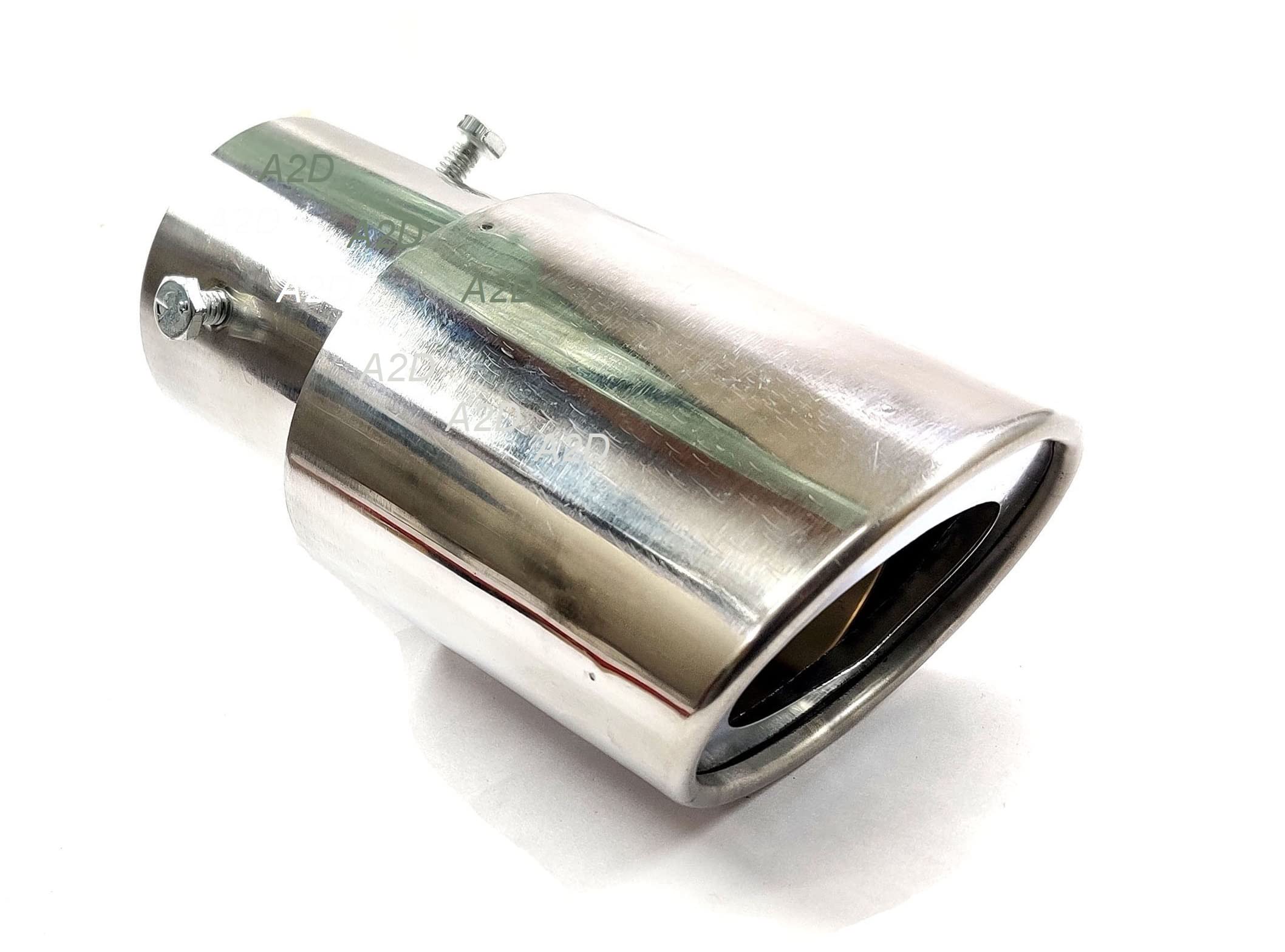 A2D® 16406. A2D® St-3 Stainless Steel Metal Car Silencer Exhaust Muffler Tip Cover Show Buff Chrome with Claw Mechanism for Maruti Suzuki Swift Type 3