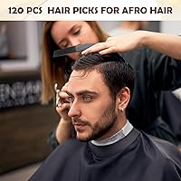 Vista 6 de Zhehao 120 piezas de peine de plástico para cabello de dientes anchos para peine afro liso, suministros de salón para mujeres y hombres, rizado