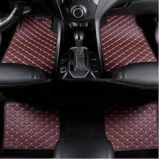 Leather Floor Mats Cars for Chevrolet Trailblazer Gasoline 2019-2020, Waterproof All Weather Full Set Anti-Slip Provide Comprehensive Protection Vehicles,Brown