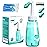 CYOUH Neti Pot Sinus Rinse Bottle 260 ML with 60 Nasal Wash Salt Packets and Sticker Thermometer Nose Wash Cleaner Pressure Rinse Nasal Irrigation for Adult & Kid BPA Free (Green)