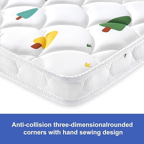 Miniatura 2 de Colchón para cuna de bebé de 30 x 20 pulgadas, soporte firme y cómodo, espuma premium, silencioso e inodoro, colchón hipoalergénico para cuna
